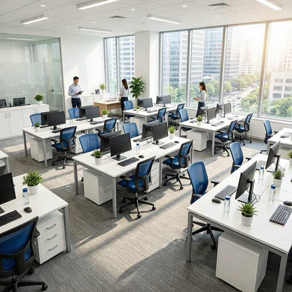 客户接待组在写字楼办公落实灵活工位设置时为何容易因多场活动同时举办返工
